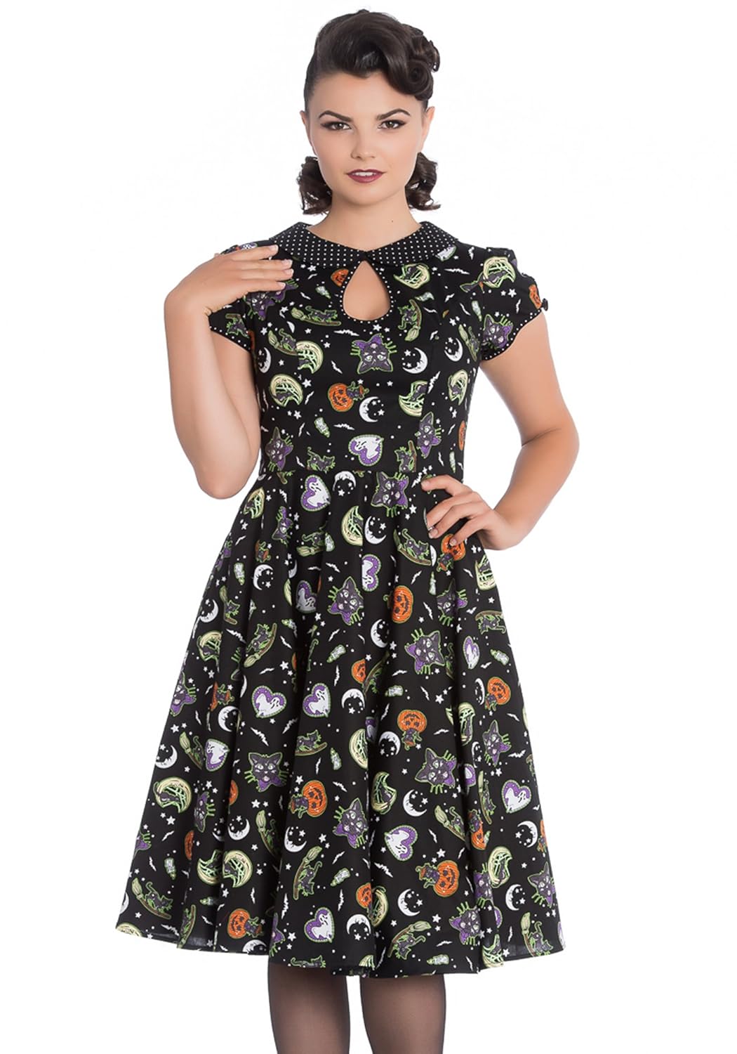 Retro Halloween Themed Clothing Skulls, Bats, Spiders, Cats