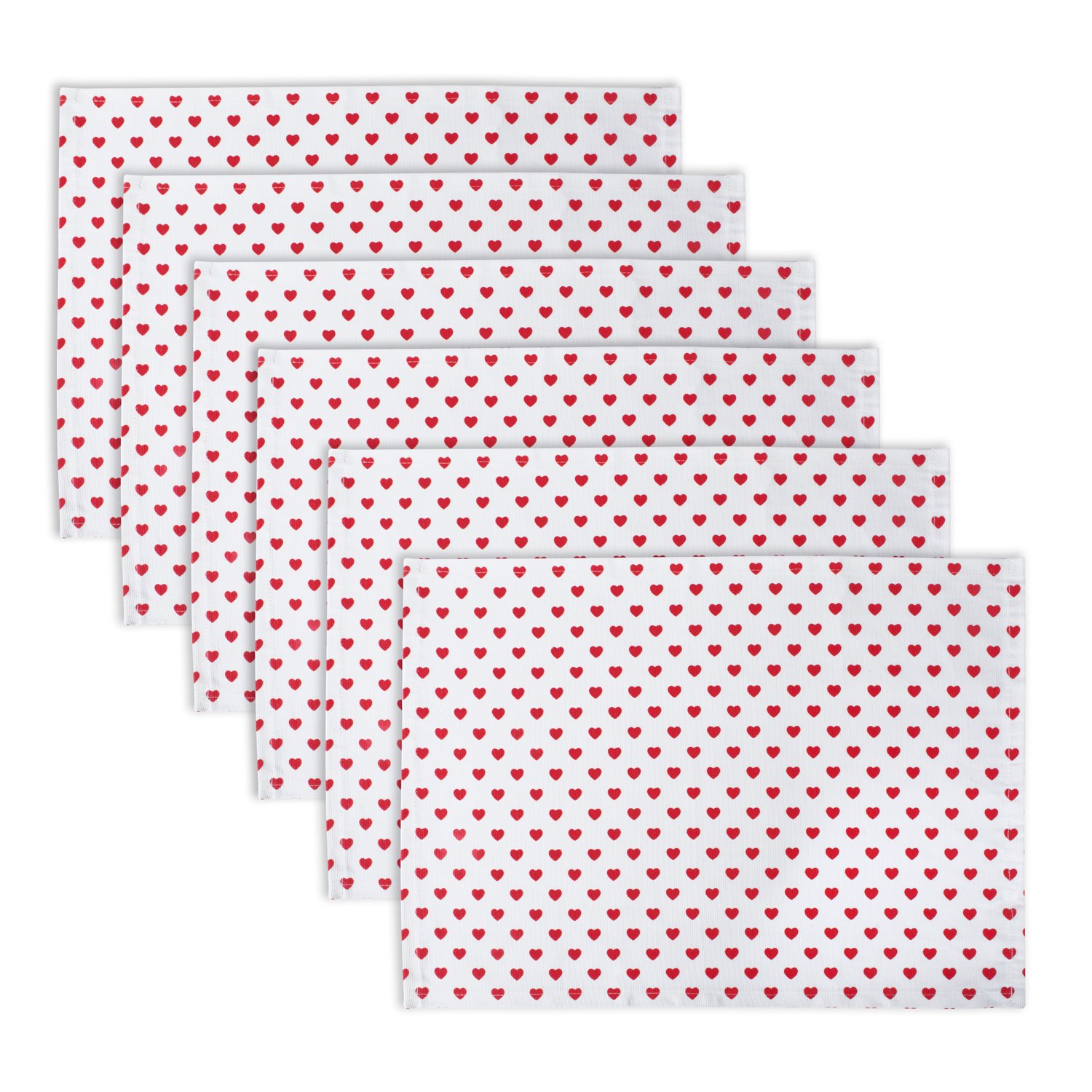 DII Love Collection, Cotton, Little Hearts, Placemat Set, 13x19 — image 1