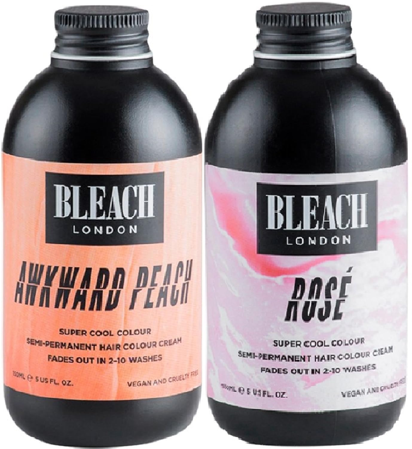 (2 PACK) Bleach London Super Cool Colours Rose x 150ml & Bleach London Super Cool Colours