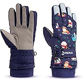 NMERIA Explorer Kids Snow Gloves (Rated 10°F) | Double Insulated Waterproof Winter Gloves for Boys & Girls | Heavy Duty Thermal Ski Gloves for Ages 8-10 & 10-12