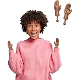 BigMouth Inc Tiny Hands Gag Gifts Baby Hands on a Stick - Fake Small for Costumes and Pranks - Funny Stick Puppets - Dark Skin Tone Tiny