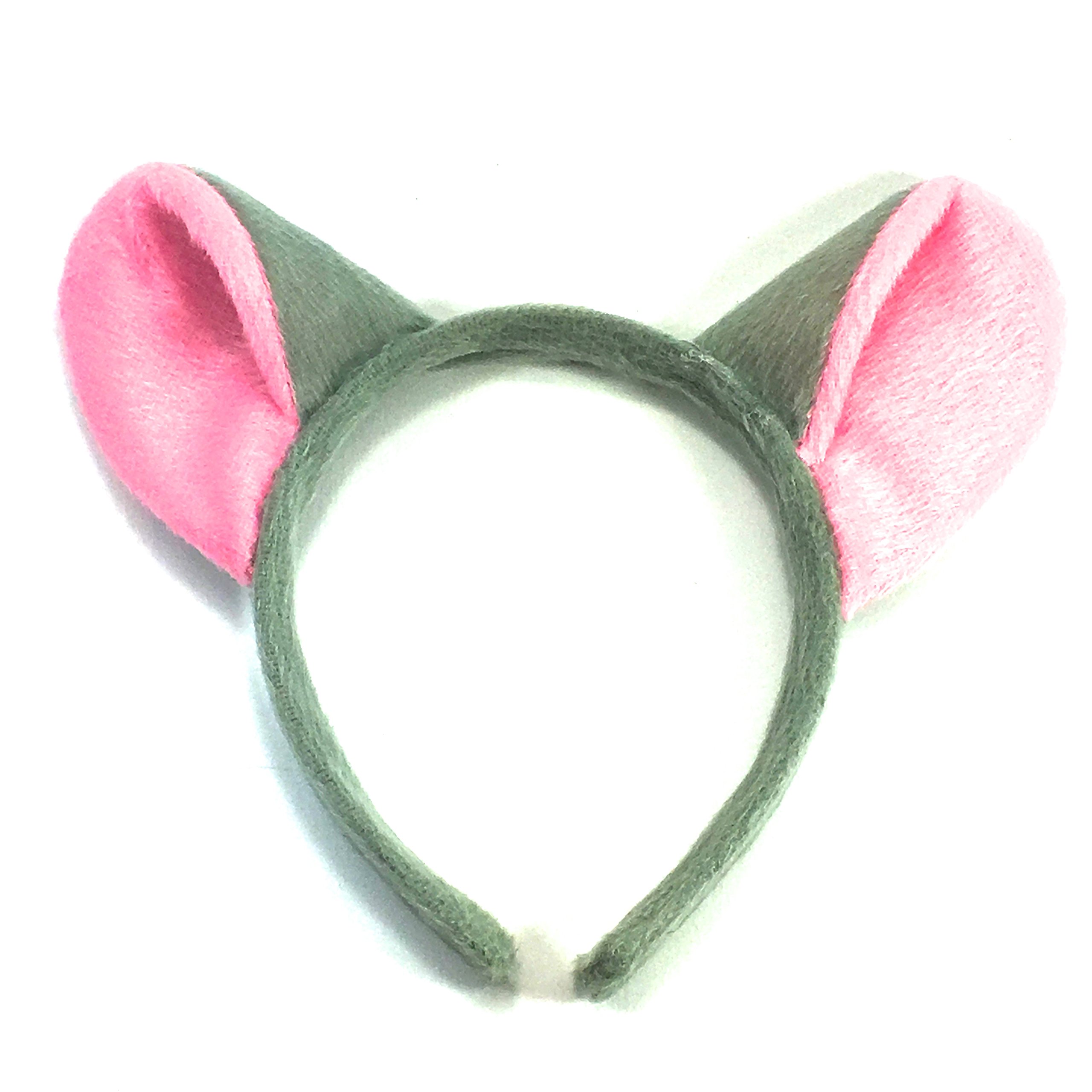 Molly & Rose Grey Pink Mouse Ears Aliceband Fancy Dress Hair Accessories World Book Day
