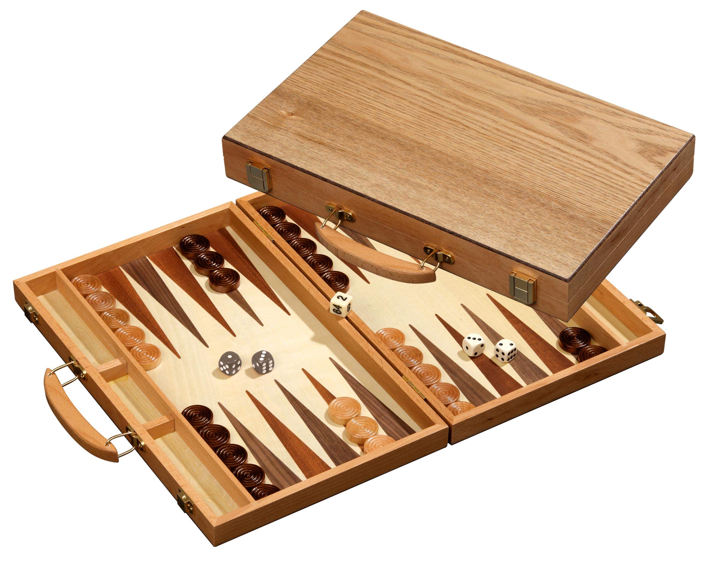 Philos Crete Backgammon Game, Medium, Light Brown
