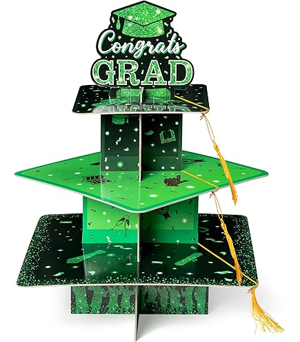 Amazon.com | Haooryx Graduation Cupcake Stand Decoration - 3-Tier