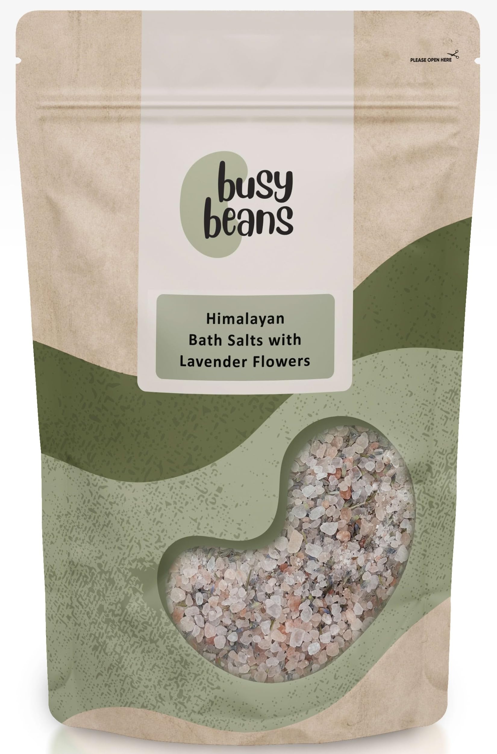 Himalayan Bath Salts with Lavender Flowers by Busy Beans (500g)