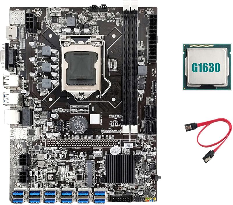 Lodokdre B75 ETH Mining Motherboard 12 PCIE to USB LGA1155 DDR3 MSATA BTC Miner