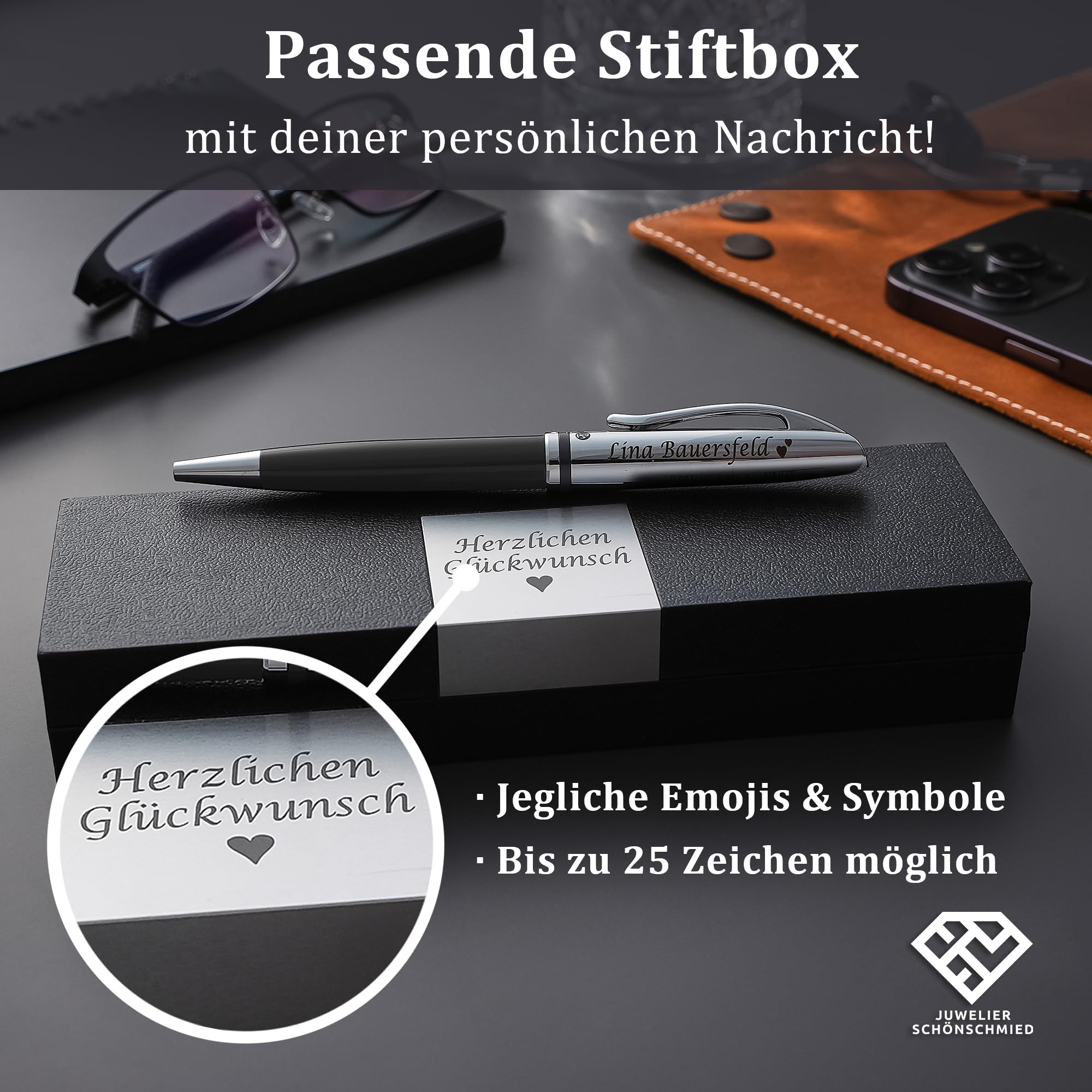 PeIikan Kugelschreiber mit Gravur als Geschenk & Symbol mit Geschenkverpackung Jazz Classic Warmgrau PS18 - mit Jetzt anpassen direkt online gestalten ! 4