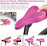 DAWAY S7 Gel Padded Bike Seat Cover Pink 11x7 Shock-Absorbing view 7