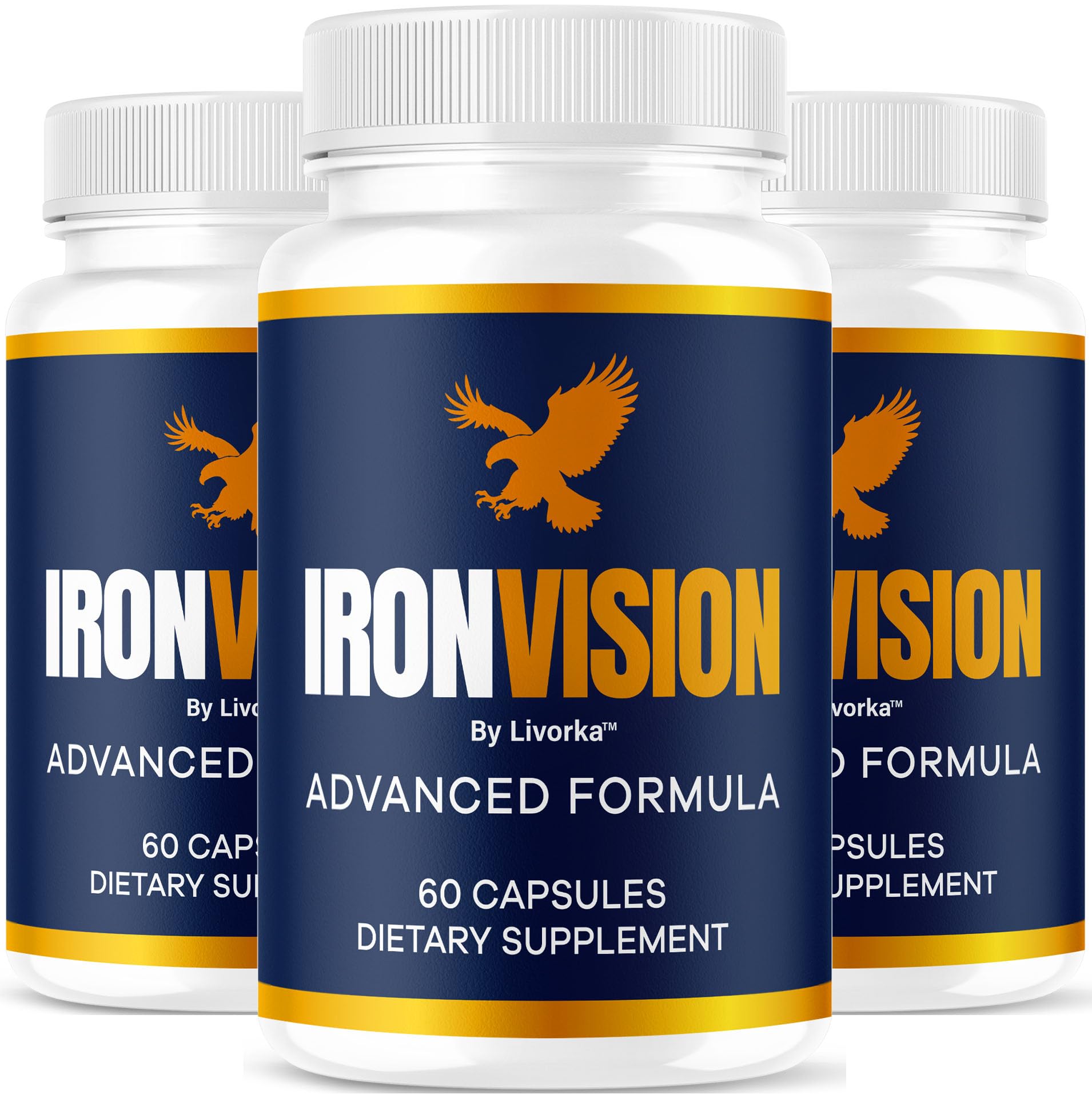 Photo 1 of (3 Pack) Iron Vision Eye Supplement Capsules - Official Iron Vision Advanced Premium Support Pills - Maximum Strength, Natural Vitamins For Overall Health & Wellness Reviews, 180 Capsules For 3 Months