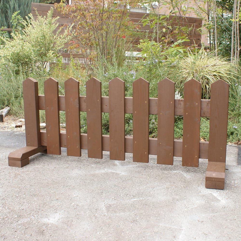 Amazon 木製 ペット フェンス 幅1cm ブラウン 受注製作 小型犬用 サークル 手作り ウッドフェンス 犬 ペット 屋外 仕切り ゲート 飛び出し防止 庭雑貨ドットコム バリア ゲート 通販