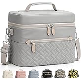 Capolo Lunch Box for Women Men Adults,Insulated Lunch Bag Leakproof Lunch Cooler Box with Removable Strap Cute Lunch Tote Bags Reusable Thermal Lunchbox for Work Picnic(Small,Grey)