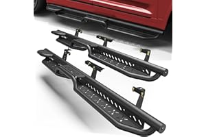 LONGSUN Cherokee Running Boards Two Raised Side Step Compatible for Jeep Grand Cherokee L 2021-2025, 2 Stairs Step Rails Powder Coated Black Carbon Steel Nerf Bars