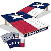 YouTheFan State of Texas 2&rsquo; x 3&rsquo; All Wood Cornhole | All Wood Construction, UV Direct Printed on All Sides, Includes 2 Boards &amp; 8 Team Bags in 2 Colors And Carrying Bag