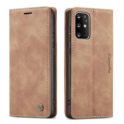QLTYPRI Case for Samsung Galaxy S20 FE 5G, Vintage PU Leather Wallet Case Card Slot Kickstand Magnetic Closure Shockproof Flip Folio Case Cover for Samsung Galaxy S20 FE 5G - Brown