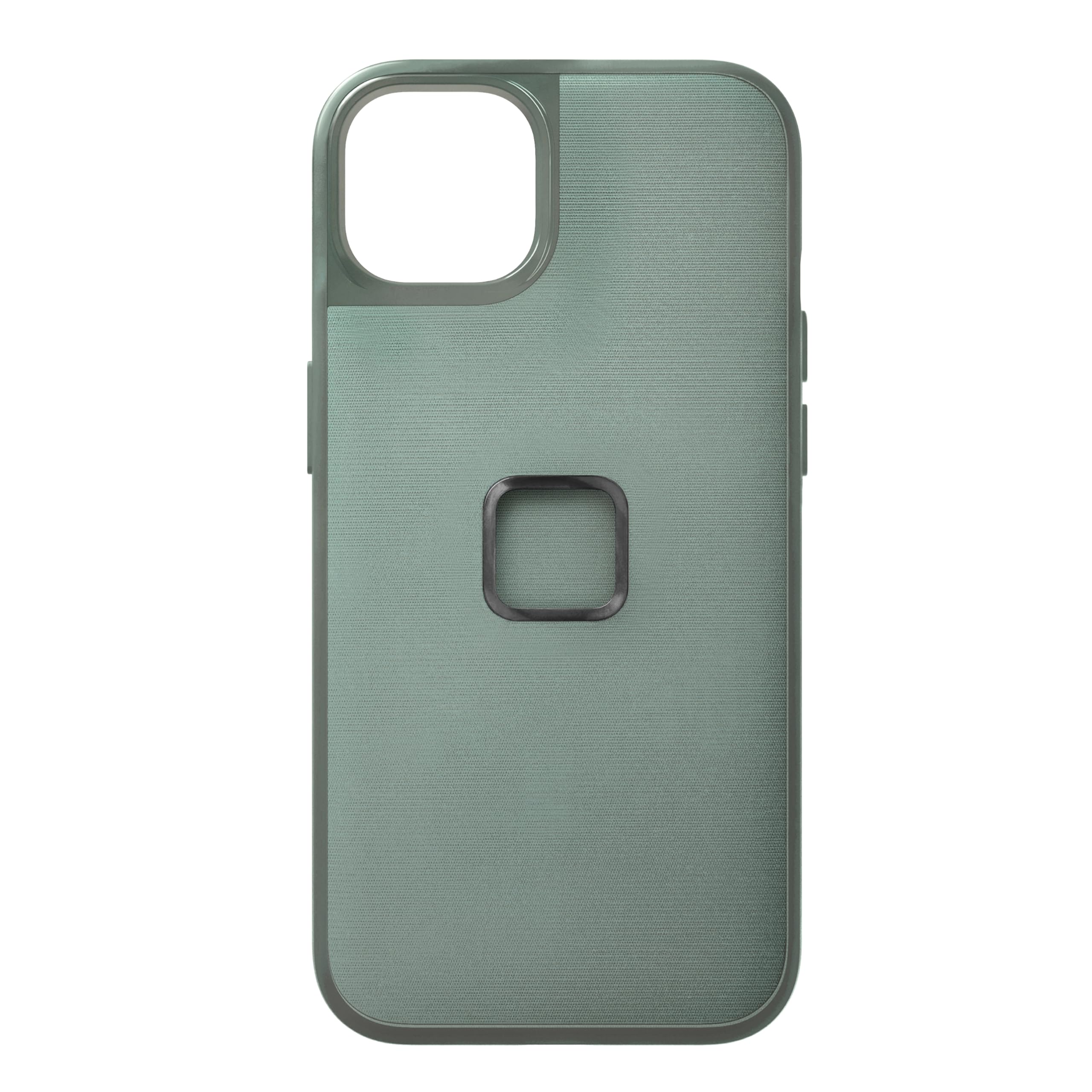 Peak Design Mobile Everyday Phone Case for iPhone 14 Plus, Sage, Slim Profile, 2M Drop Protection, Weatherproof Fabric Shell, SlimLink Connects to Mobile Mounts & Gear Green