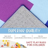 Pauwer Kids Play Rug 100x150cm ABC Numbers Shapes Educational Carpet view 5