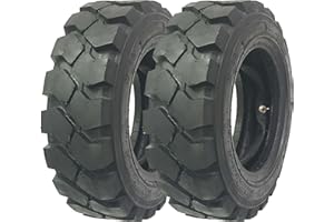 ZEEMAX Heavy Duty 7.00-12 /12TT Forklift Tires w/Tube Flap Rim Guard (Set of 2)
