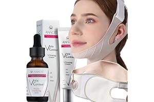 Anacis Advanced Set Neck Cream Serum Facial Belt Works for Visible Correction of Neck Chin and Jawline - Fine Lines - Neck Wrinkles - Sagging Skin (Serum Belt Cream)