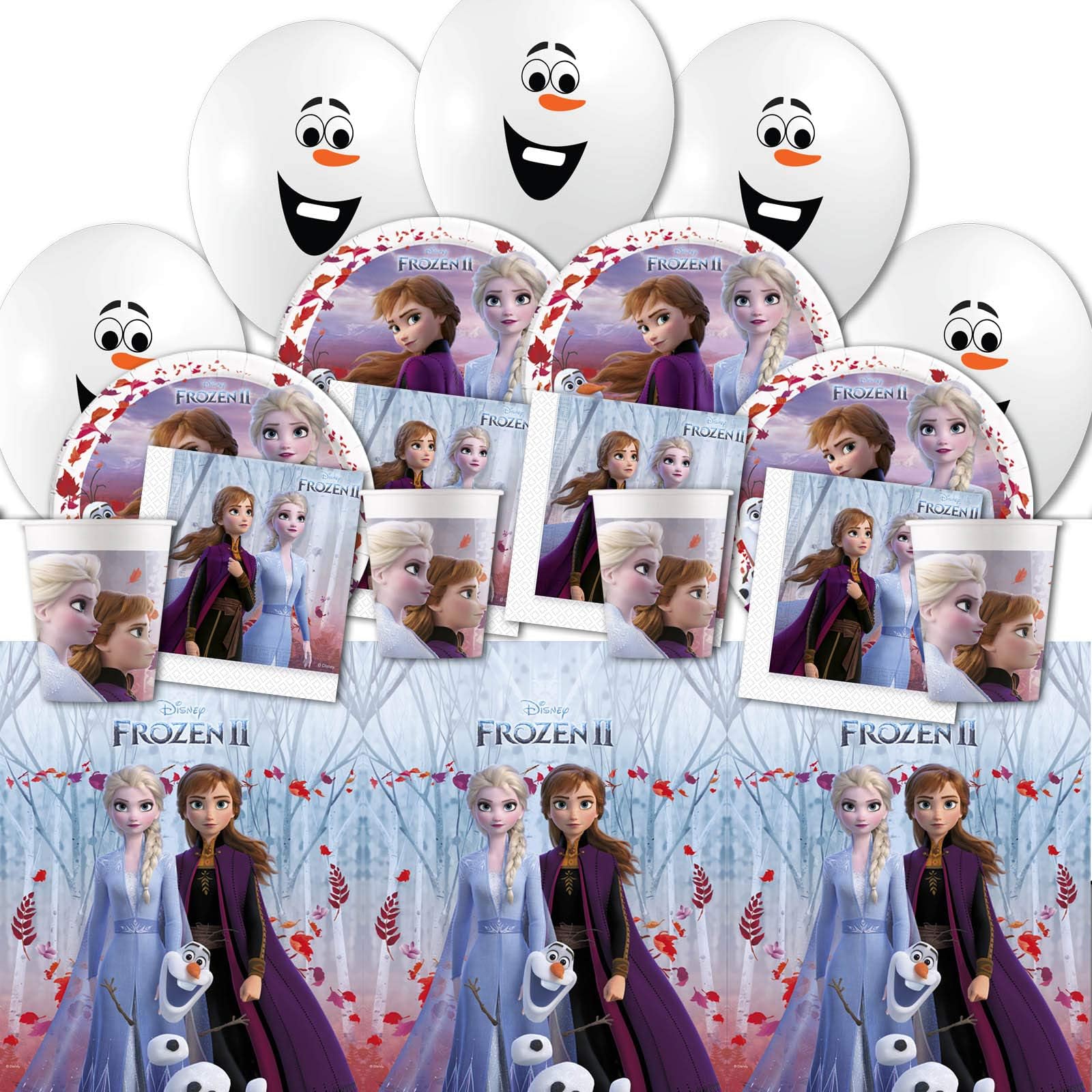 PSL Digital Disney Frozen 2 Children's Party Tableware Balloons Supplies Pack
