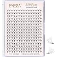 EMEDA 320 Fans Premade Lash Fans Pointy Thin Base XL Boxes Premade Fans Eyelash Extensions Stable D Curl Lash Extension Premade Fans Pre Fanned Volume Lash Extensions (8D-0.07-C-8-15mm)