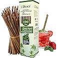Palm Leaf Disposable Straws (8", 100, Count)