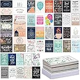 Faithful Finds Greeting Cards - 4 x 6 In Blank Inside, 48-Pack with Envelopes - Prayer Cards for Christian Stationery Set, Encouragement & Thank You