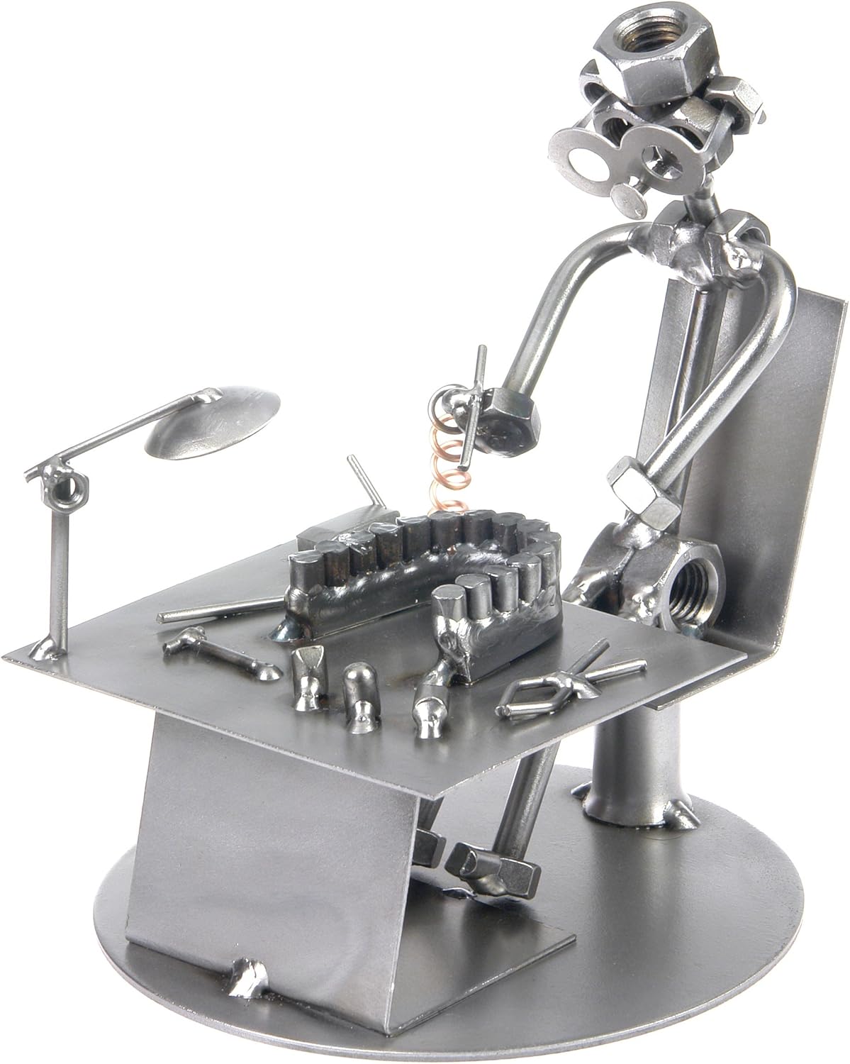 DENTAL TECHNICIAN nuts and bolts man STEEL SCULPTURE METALMAN perfect