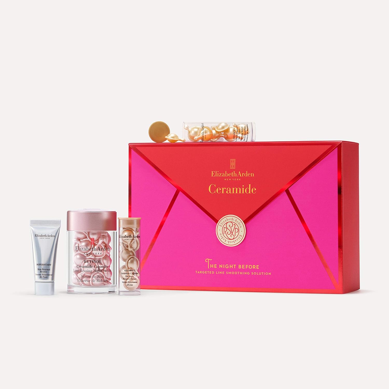 elizabeth arden retinol ceramide capsules line erasing night serum gift set