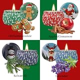 YMing Christmas Scented Candles Gift Set 4 Pack Soy Wax 5.65 oz view 2