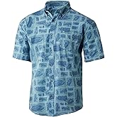 HUK mens Kona Short Sleeve Shirt | Performance Button Down