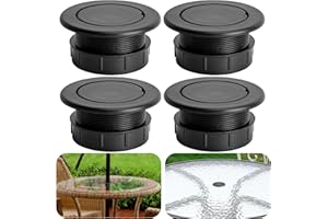 DECOHS 4 Pcs 2 Inch Parasol Umbrella Hole Ring Plug and Cap Set, Thicker Patio Table Hole Cover Insert, Deck Table Umbrella H