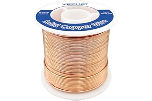 YEZHET 99.9% Solid Bare Copper Wire(16 Gauge(1.3MM, 16 OZ, 130Ft), Dead Soft Strong and Flexible, Copper Wire for Crafts/Jewelry Making/Electroculture Gardening