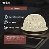 Cello Porcelain Tealight Holder Dome Nana 3D Projection Image Gift view 4