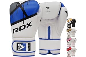 RDX Boxing Gloves EGO, Sparring Muay Thai Kickboxing MMA Heavy Training Mitts, Maya Hide Leather, Ventilated, Long Support, Punching Bag Workout Pads, Men Women Adult 8 10 12 14 16 oz
