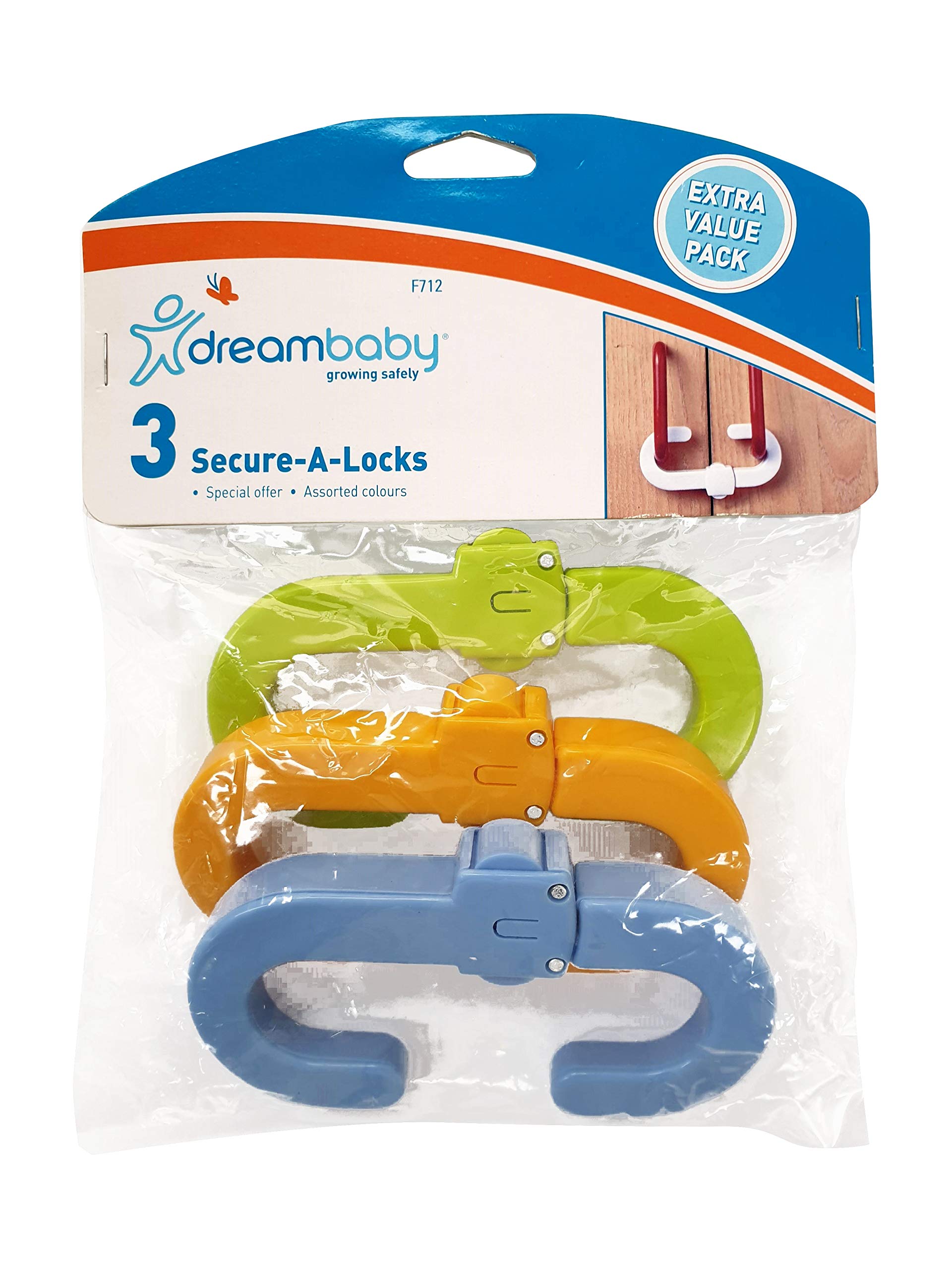 Dreambaby Secure-a-lock White (Pack of 3)