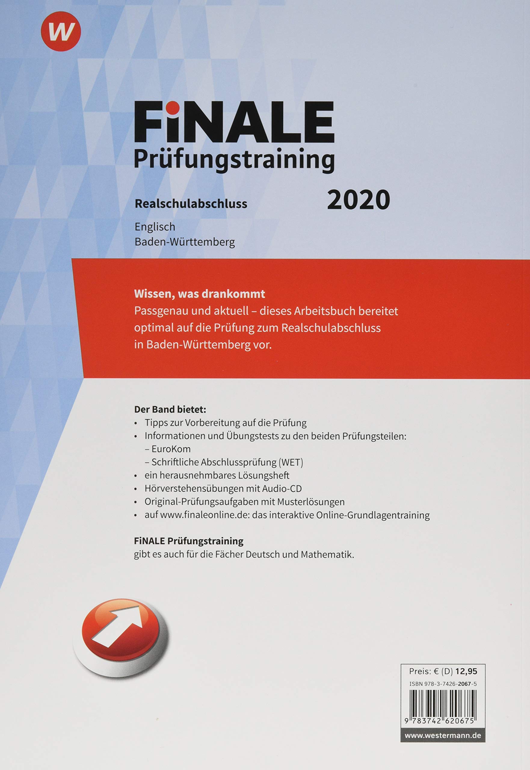 Finale Prufungstraining Realschulabschluss Baden Wurttemberg Englisch 2020 Arbeitsbuch Mit Losungsheft Und Audio Cd Amazon De Jost Lara Muller Marlene Bucher