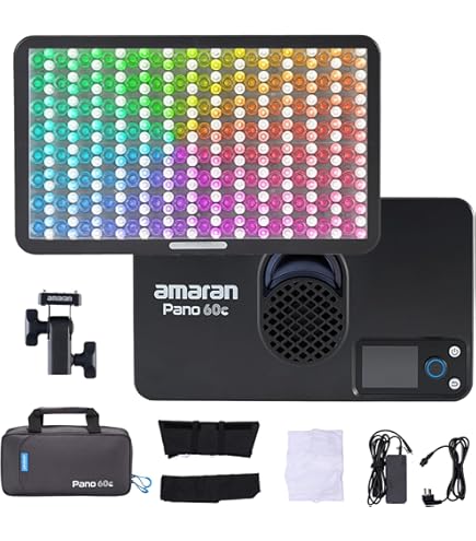 amaran P60C LEDライトセット Amazon.com : Aputure Amaran P60C 3 Lights Kit RGBWW Video Panel