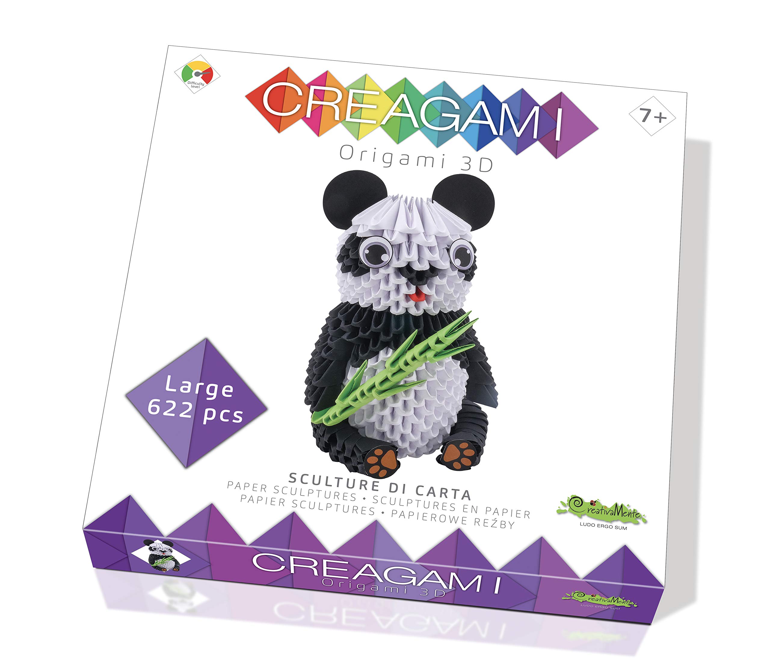 CreativaMind- Creagami Panda Creative Origami Modular Game, Multicoloured, 734 — image 1