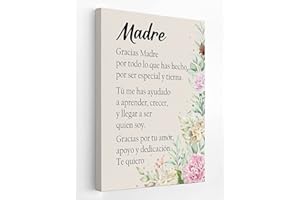 HONLUNG Gracias Madre Inspirational Quote Canvas Wall Art Prints 11x14 Inch Mother Theme Mom Mother Gift In Spanish Decor For Home Bedroom Living Room Office,Mother Birthday Mother’s Day Gifts