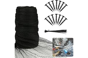 STSTECH Pond Netting Shield for Leaves,Protects Koi Fish from Birds Cats Predators,Durable Mesh Protective Cover for Pool Farm Orchard Veggie Garden (14.1x14ft)