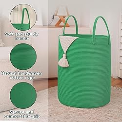 JMvicyroam Large Woven Laundry Basket Hamper,60L