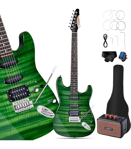 Amazon.com: Leo Jaymz Beginner Electric Guitar 39” Kit with