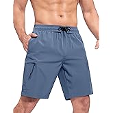 SILKWORLD Mens Swim Trunks Quick Dry Bathing Suit 9 Inch Swim Shorts with Mesh Lining and Zipper Cargo Pockets
