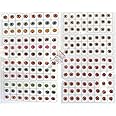 192 India Crafts Multicolored Bindis Forehead Tika Face Jewels Multi Size Indian Daily Use Forehead Bindi Round Dot (Shine)