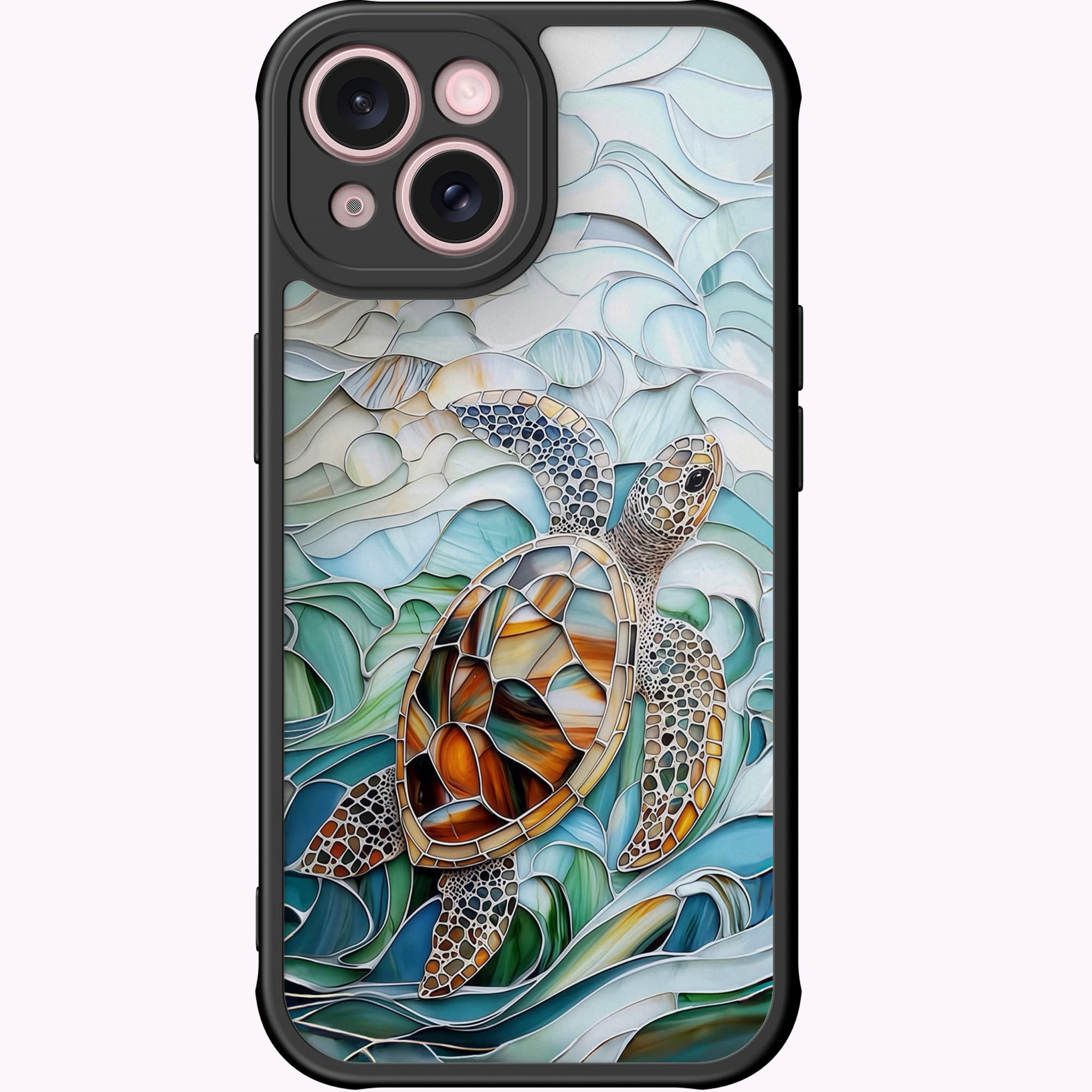 DEENAKIN for iPhone 14 Plus Case Cute,Aesthetic Floral Hard Shell,Compatible with Magsafe,Trendy Unique Cool Retro Western Coquette Protective Slim Phone Cover for Women Girls,Mosaic Tortoise Shell