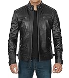 Decrum Leather Biker Jacket - Mens Leather Jackets