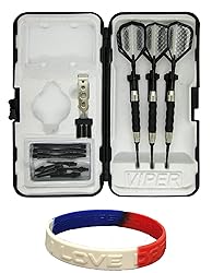 Sure Grip Viper Black Soft Tip Darts with Dart Case