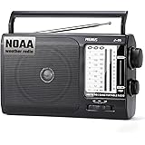 J-05 Portable AM FM Radio NOAA Weather Transistor Radio with Excellent Reception, Battery Operated by 3X D Cell Batteries or 