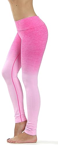 Prolific Health Fitness Power Flex Yoga Pants Leggings - All Colors - XS - XL (X-Large, Ombre Pink)