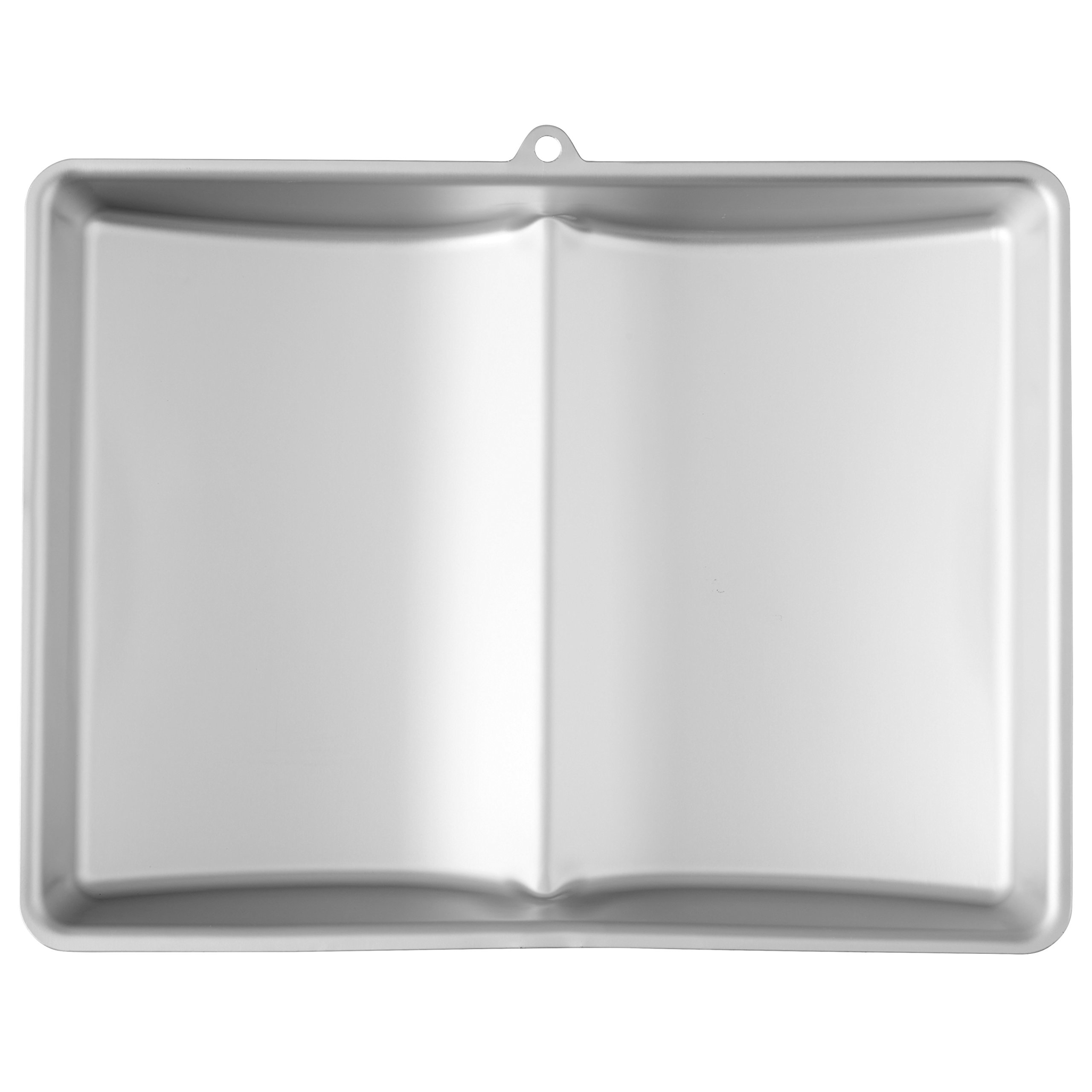 Wilton 3D Book Cake Tin, Large, Aluminium, 38.1 x 29.2 x 6.9 cm (15 x 11.5 x 2.75 in), Silver